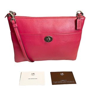 Coach New York Legacy Hot Pink Pebbled Leather Crossbody